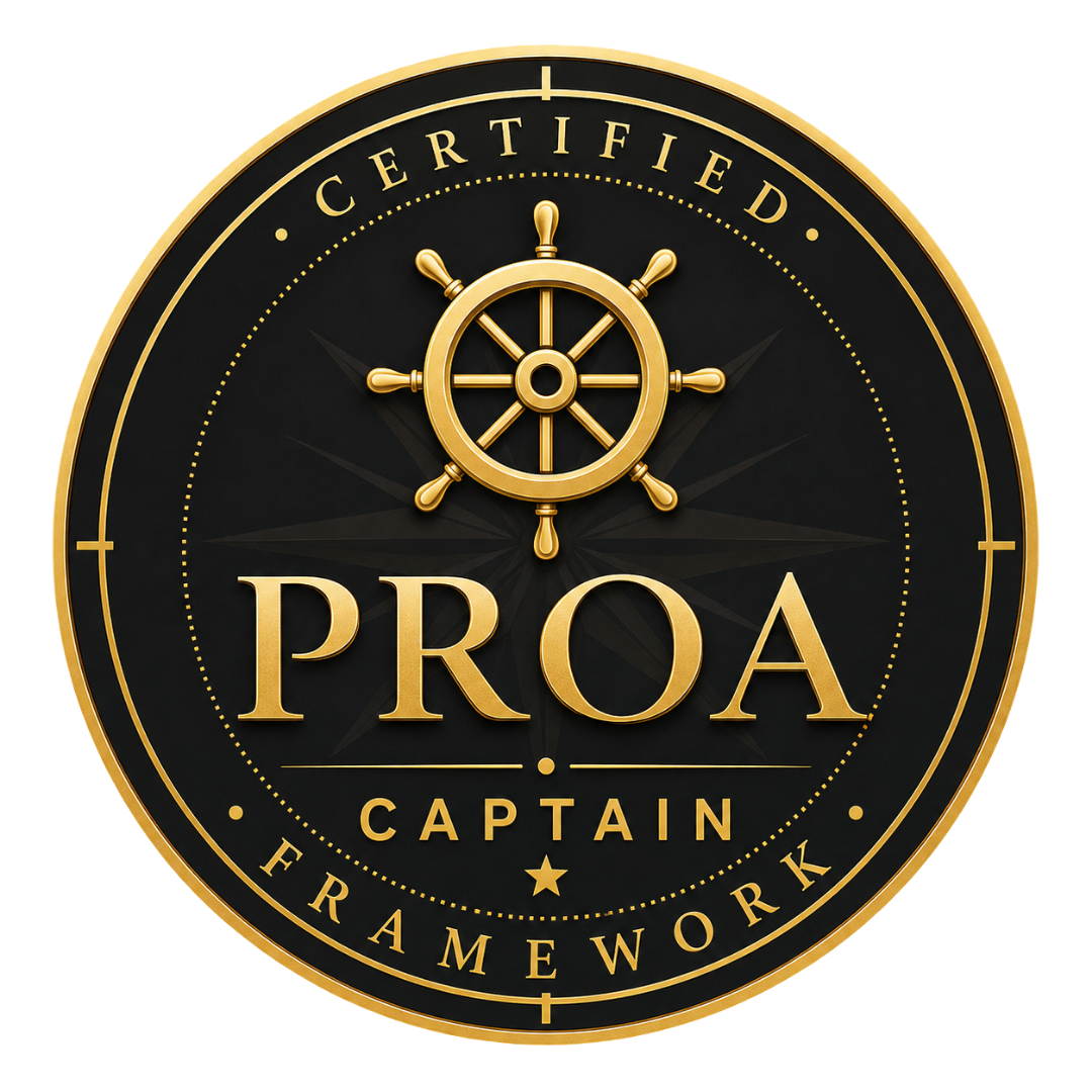 Emblema de certificación PROA Captain